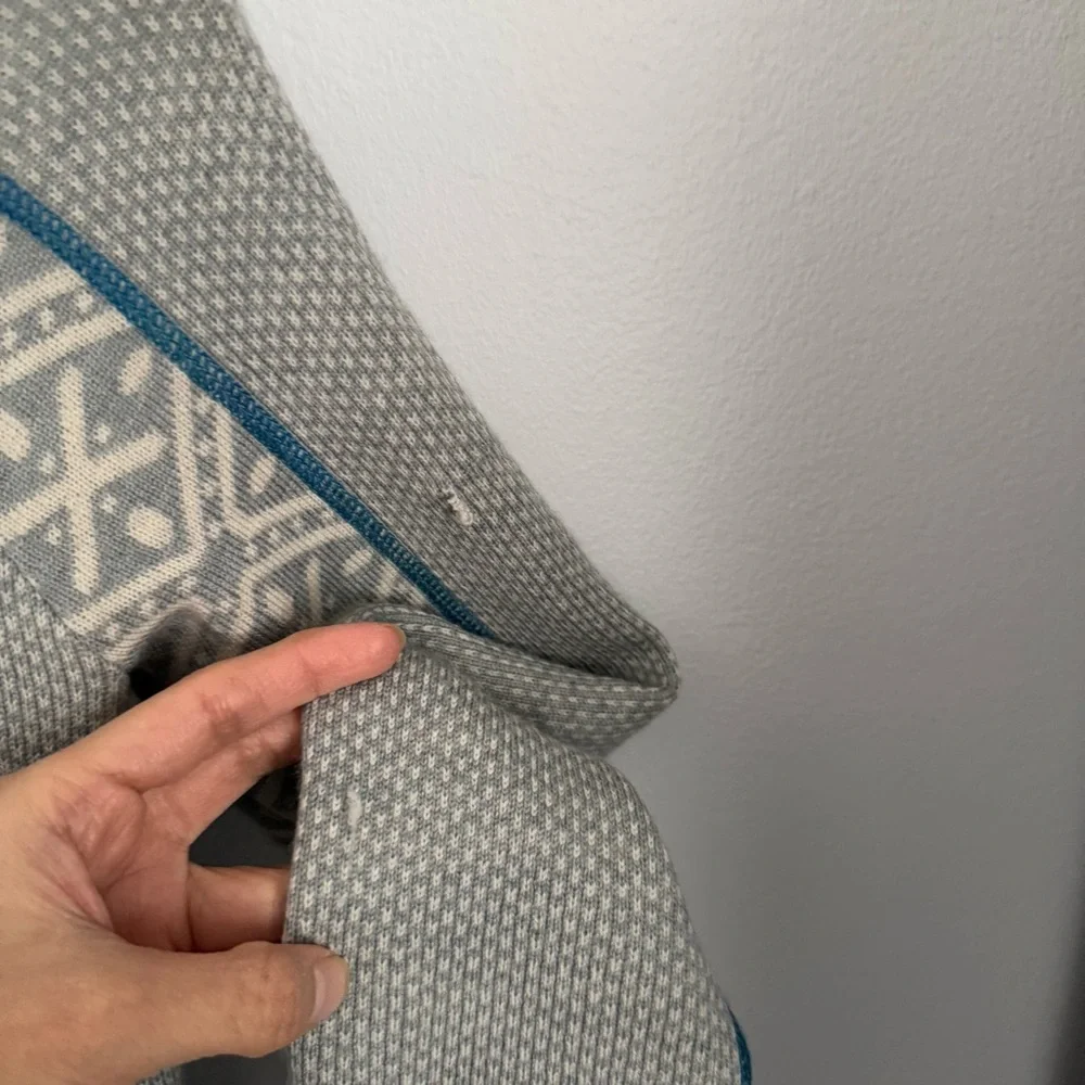 Smartwool XS Dacono Ski Full Zip Sweater Merino Wool Nordic Grey Hike Winter - Picture 5 of 7